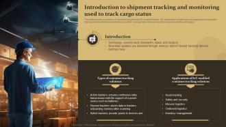 Introduction To Shipment Tracking And Monitoring IoT Supply Chain Management IoT SS