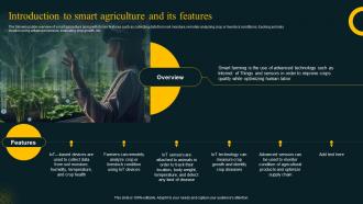 Introduction To Smart Agriculture And Its Features Improving Agricultural IoT SS