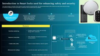 Introduction To Smart Locks Used For Enhancing Safety And Security Iot Smart Homes Automation IOT SS