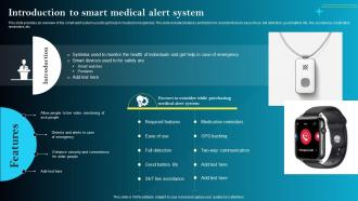 Introduction To Smart Medical Alert System Iot Smart Homes Automation IOT SS