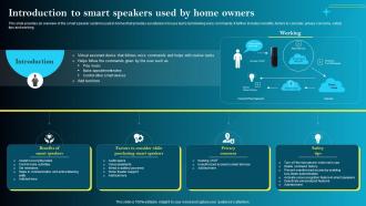 Introduction To Smart Speakers Used By Home Owners Iot Smart Homes Automation IOT SS