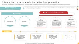 Introduction To Social Media For Better Lead Generation Tactics To Get Strategy SS V