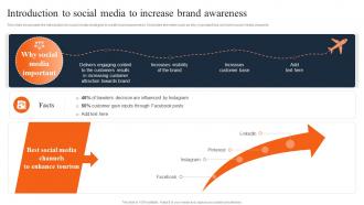 Introduction To Social Media To Increase Brand Awareness Travel And Tourism Marketing Strategies MKT SS V
