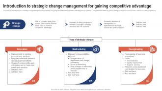 Introduction To Strategic Change Management For Gaining Strategic Change Management For Business CM SS V