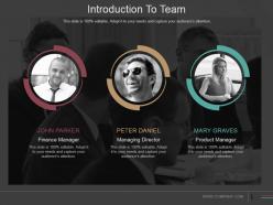 Introduction to team powerpoint slide deck samples