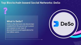 Introduction To The Decentralized Social Blockchain Deso Training Ppt