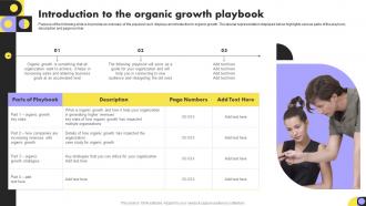 Introduction To The Organic Growth Playbook Year Over Year Organization Growth Playbook