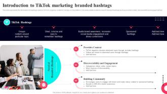 Introduction To TikTok Marketing Branded Hashtags TikTok Marketing Guide To Build Brand