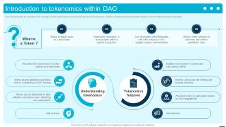 Introduction To Tokenomics Within DAO Introduction To Decentralized Autonomous BCT SS