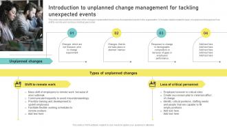 Introduction To Unplanned Change Management For Tackling Unexpected Events