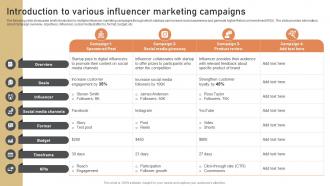 Introduction To Various Influencer Marketing Low Budget Marketing Techniques Strategy SS V