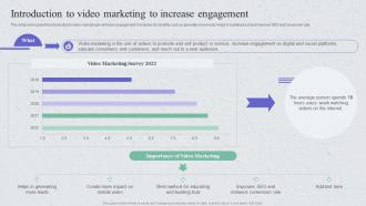 Introduction To Video Marketing Guide For Implementing Strategies To Enhance Tourism