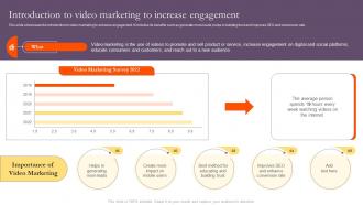 Introduction To Video Marketing To Increase Engagement Introduction To Tourism Marketing MKT SS V
