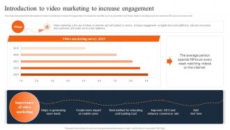 Introduction To Video Marketing To Increase Travel And Tourism Marketing Strategies MKT SS V