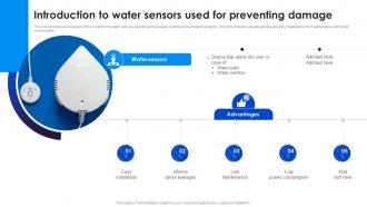 Introduction To Water Sensors Adopting Smart Assistants To Increase Efficiency IoT SS V