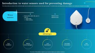 Introduction To Water Sensors Used For Preventing Damage Iot Smart Homes Automation IOT SS