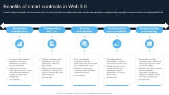 Introduction To Web 3 0 Era Benefits Of Smart Contracts In Web 3 0 BCT SS