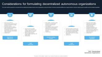 Introduction To Web 3 0 Era Considerations For Formulating Decentralized Autonomous BCT SS