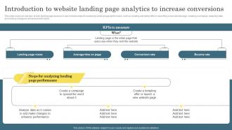 Introduction To Website Landing Page Analytics Digital Marketing Analytics For Better Business