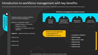 Introduction To Workforce Management With Key Implementation Of ICT Strategic Plan Strategy SS