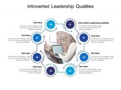 Introverted leadership qualities ppt powerpoint presentation ideas slides cpb