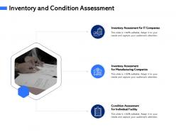 Inventory and condition assessment m3086 ppt powerpoint presentation model backgrounds