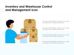 Inventory and warehouse control and management icon