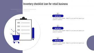Inventory Checklist Icon For Retail Business