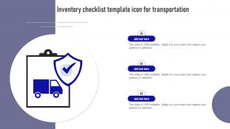 Inventory Checklist Template Icon For Transportation
