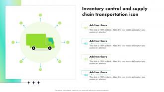 Inventory Control And Supply Chain Transportation Icon