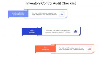 Inventory Control Audit Checklist Ppt Powerpoint Presentation Summary Rules Cpb