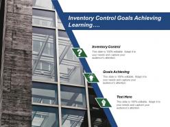 Inventory control goals achieving learning entrepreneurship equity financing