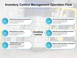 Inventory control management operation flow