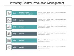Inventory control production management ppt powerpoint presentation slides cpb