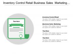 Inventory control retail business sales marketing surveying employees cpb