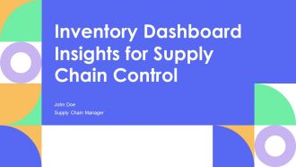 Inventory Dashboard Insights For Supply Chain Control PPT Information AT
