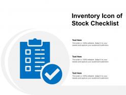 Inventory Icon Of Stock Checklist