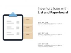 Inventory icon with list and paperboard