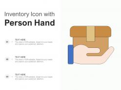 Inventory icon with person hand