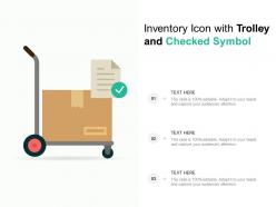 Inventory icon with trolley and checked symbol