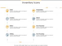 Inventory Icons Supply Chain Inventory Optimization Ppt Icon Visual Aids