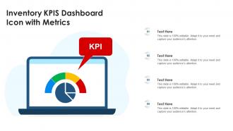 Inventory kpis dashboard snapshot icon with metrics
