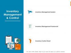 Inventory management and control management system  ppt powerpoint slides