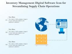 Inventory management digital software icon for streamlining supply chain operations