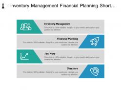 Inventory management financial planning short term small business financing cpb