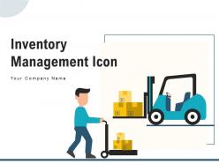 Inventory management icon artificial intelligence integration executive performing