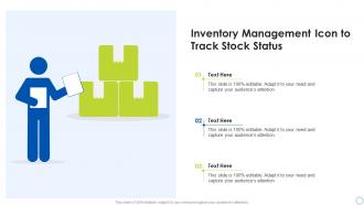 Inventory Management Icon To Track Stock Status
