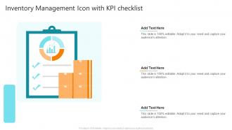 Inventory Management Icon With KPI Checklist