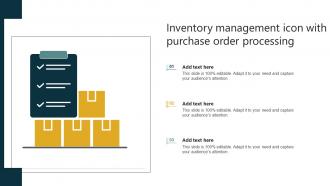 Inventory Management Icon With Purchase Order Processing