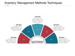 Inventory management methods techniques ppt powerpoint presentation aids cpb